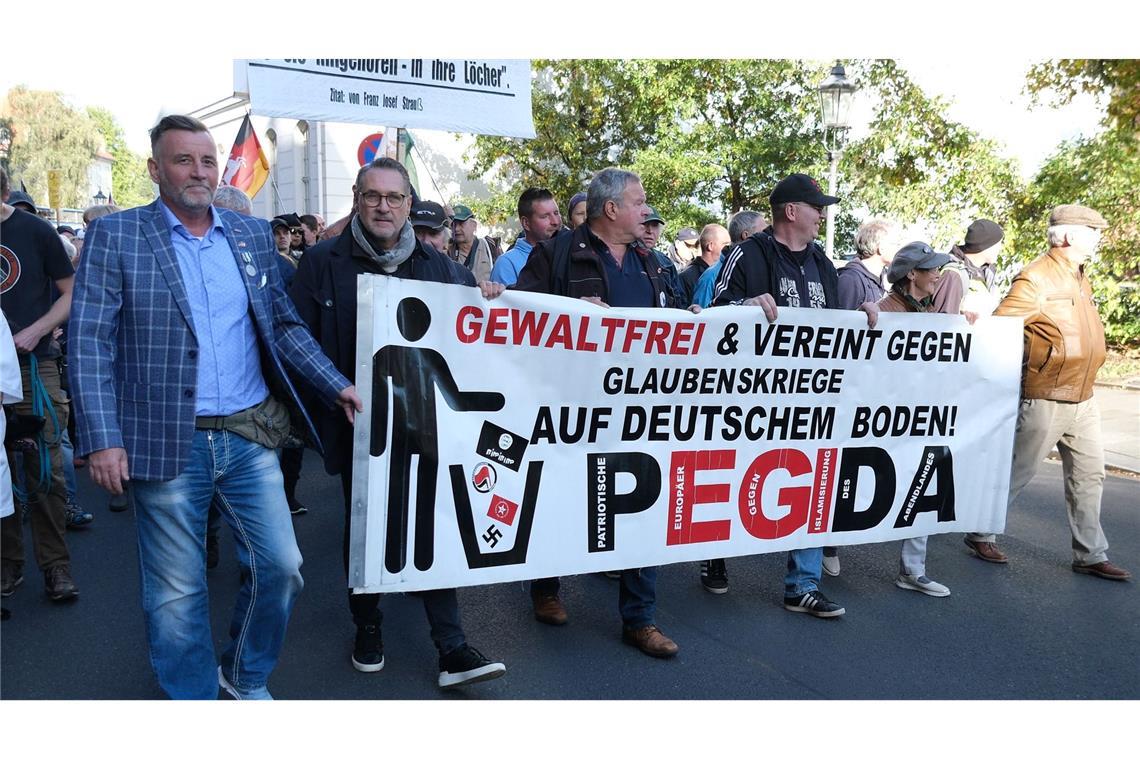 2014 wurde in Dresden das rassistische Bündnis "Patriotische Europäer gegen die Islamisierung des Abendlandes" (Pegida) gegründet. Vor einigen Tagen fand die voraussichtlich letzte Kundgebung der Vereinigung statt. (Archivfoto)