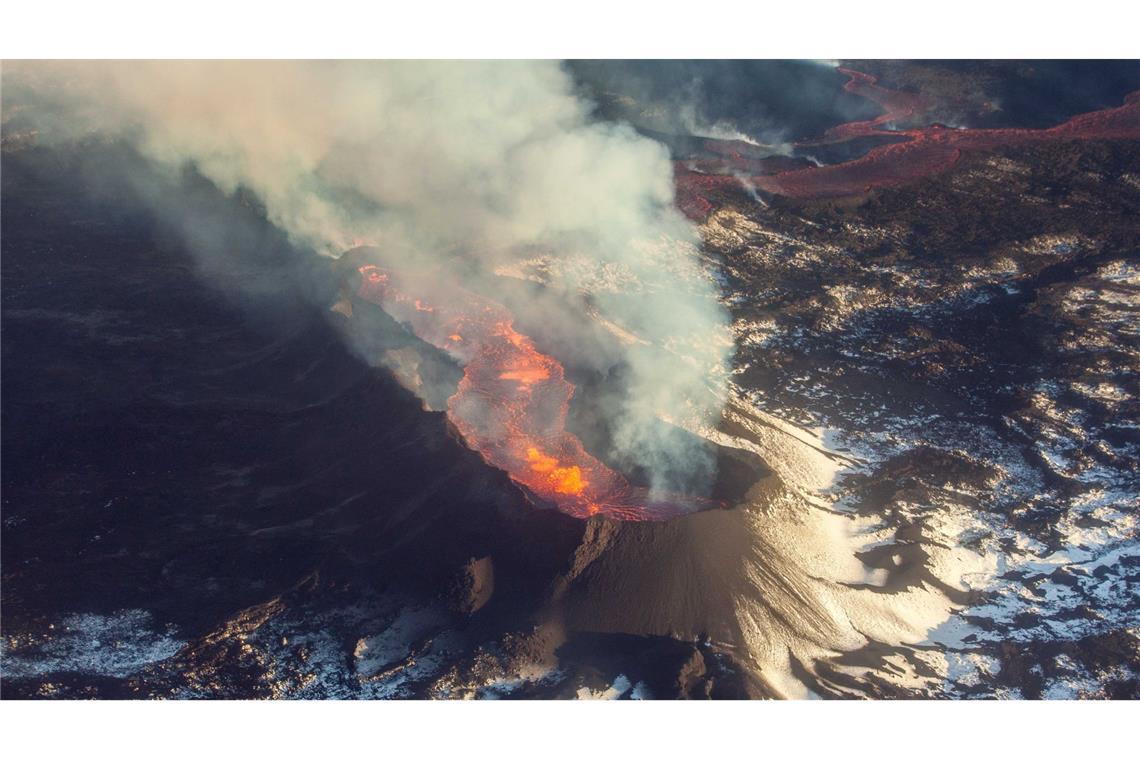 2014/15 brach der Vulkan Bárdarbunga im Nordwesten des Gletschers Vatnajökull auf Island zum letzten Mal aus.