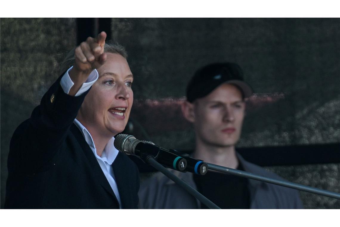 Abschklusskundgebung: Die AfD hofft auf einen Wahlsieg in Thüringen