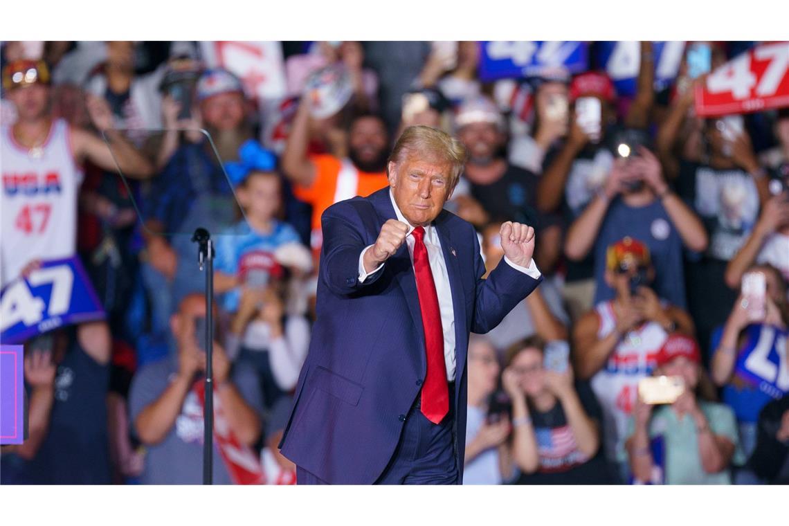 Agitator Donald Trump bei einer Wahlkampfveranstaltung in North Carolina.