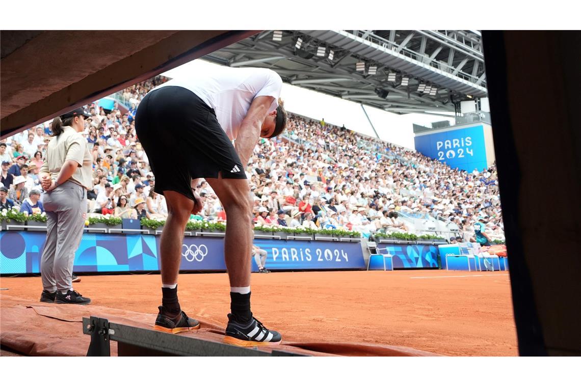 Alexander Zverev hatte bei Olympia mit körperlichen Problemen zu kämpfen.