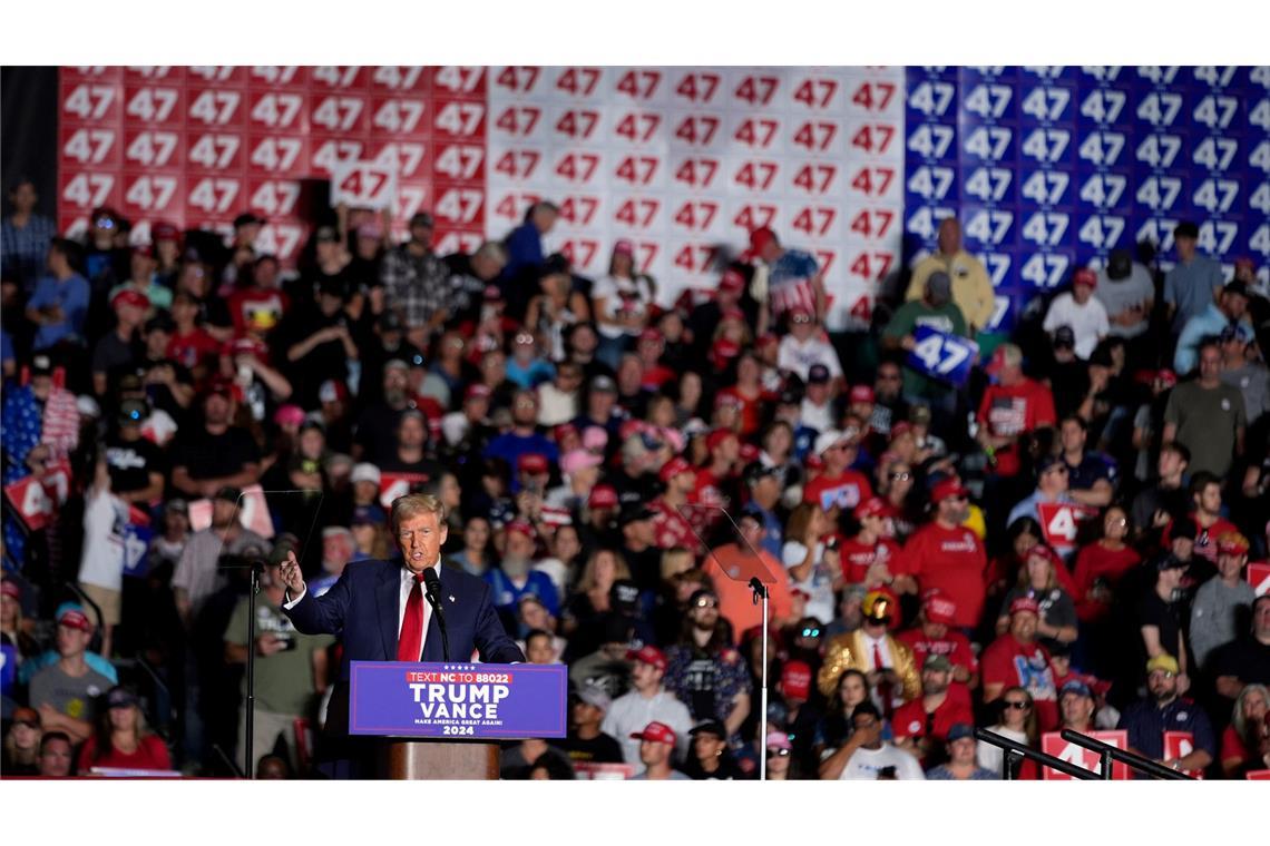 Alles auf die 47 - Trump wirbt bei Wahlkampfveranstaltung in North Carolina für sein Wahlprogramm