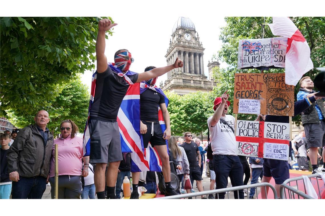 Auch in Leeds gab es Proteste.