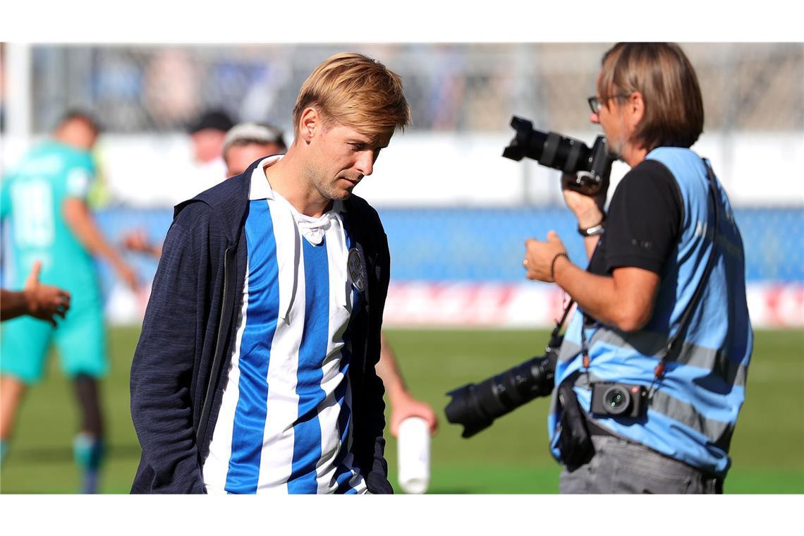 Auch Kickers-Sportdirektor Marc Stein war nach der Niederlage gegen den FSV Frankfurt geknickt.