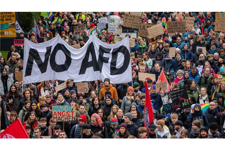 Bei der Demonstration blieb alles friedlich.