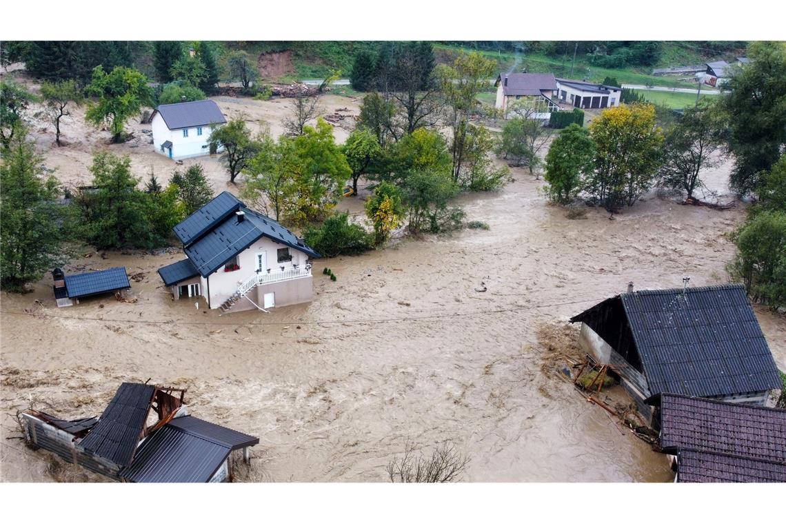 Bei Überschwemmungen und Erdrutschen in Bosnien-Herzegowina kamen mindestens 18 Menschen ums Leben (Foto aktuell).