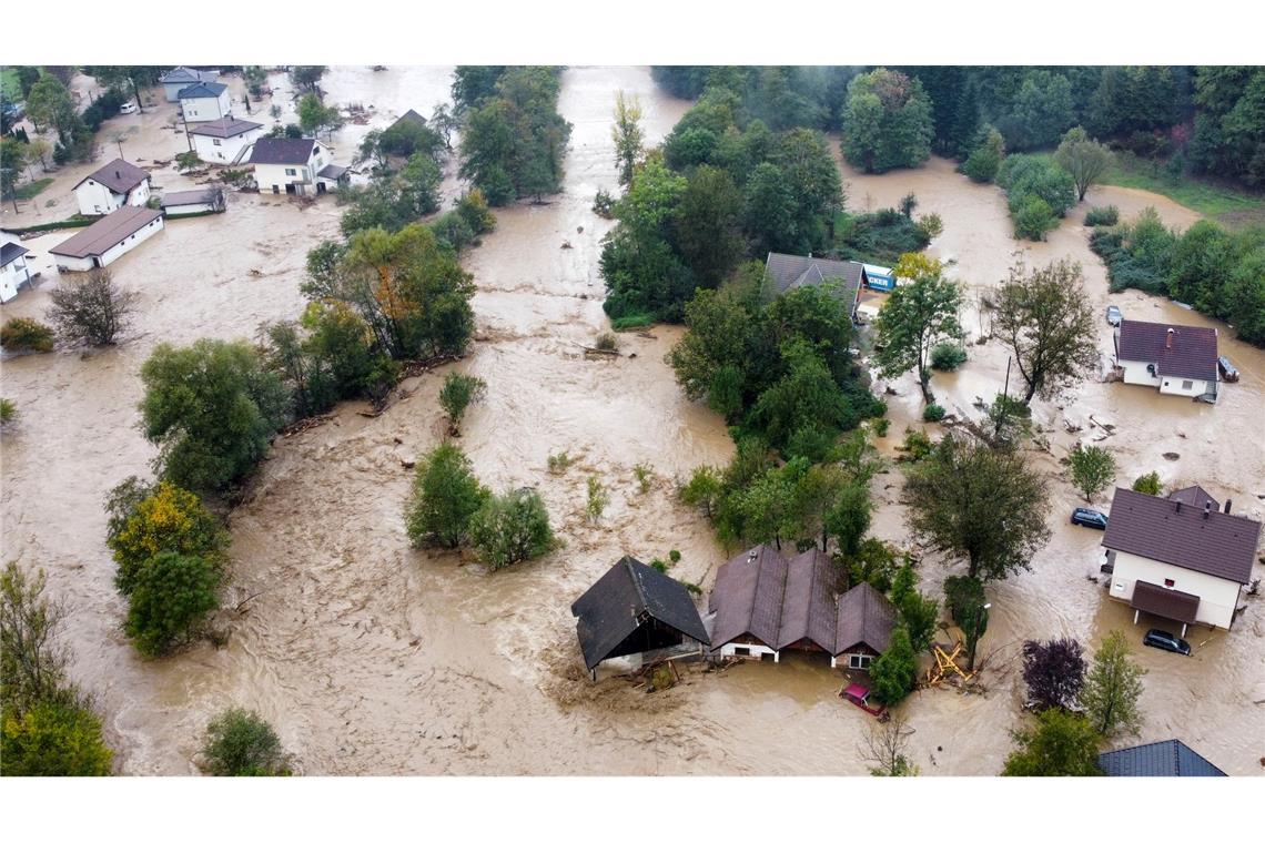 Bei Überschwemmungen und Erdrutschen in Bosnien-Herzegowina kamen mindestens 18 Menschen ums Leben (Foto aktuell).