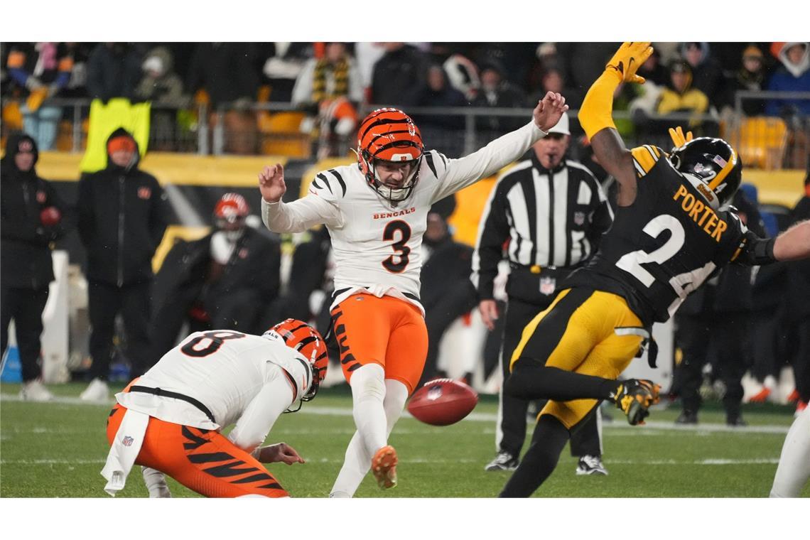 Bengals-Kicker Cade York verwandelte vier Field Goals.