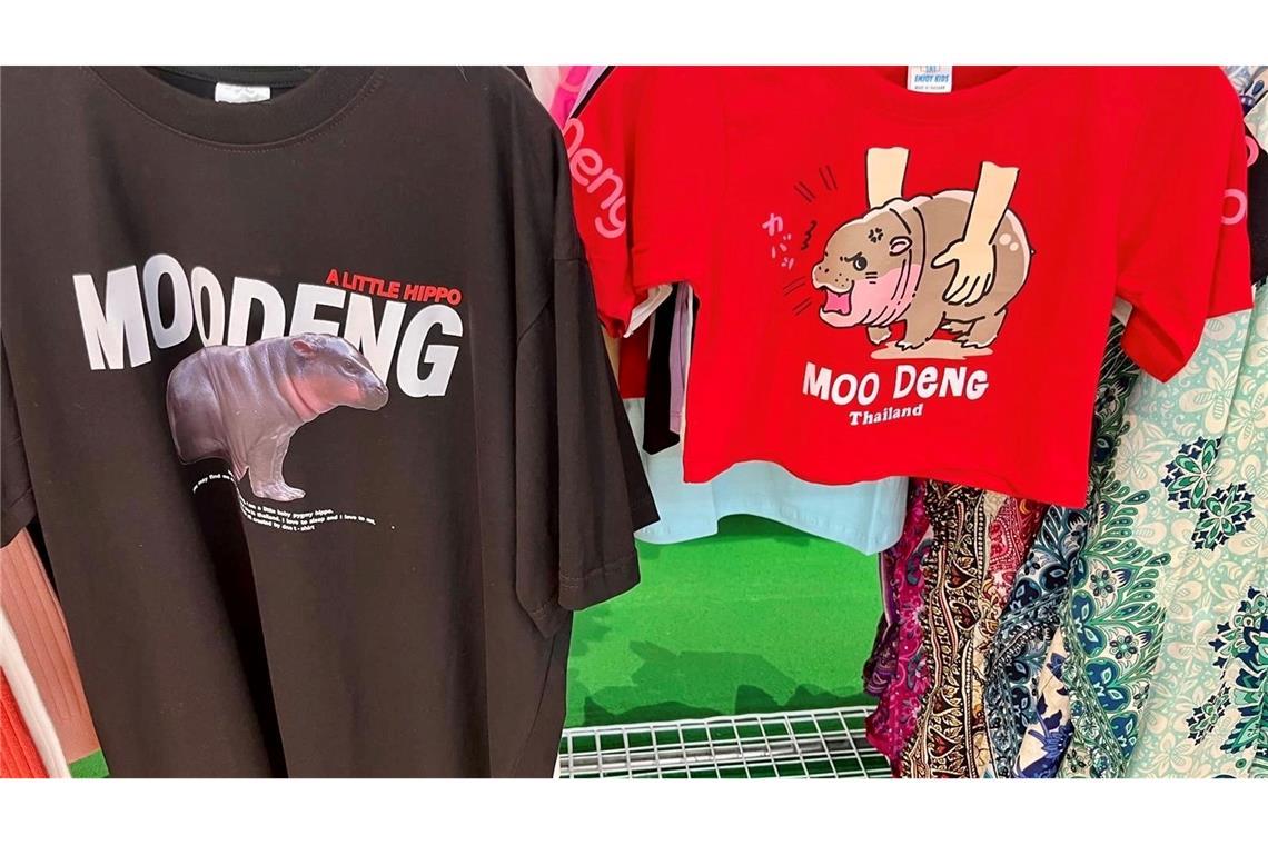 Besonders Moo-Deng-T-Shirts sind ein echter Kassenschlager.