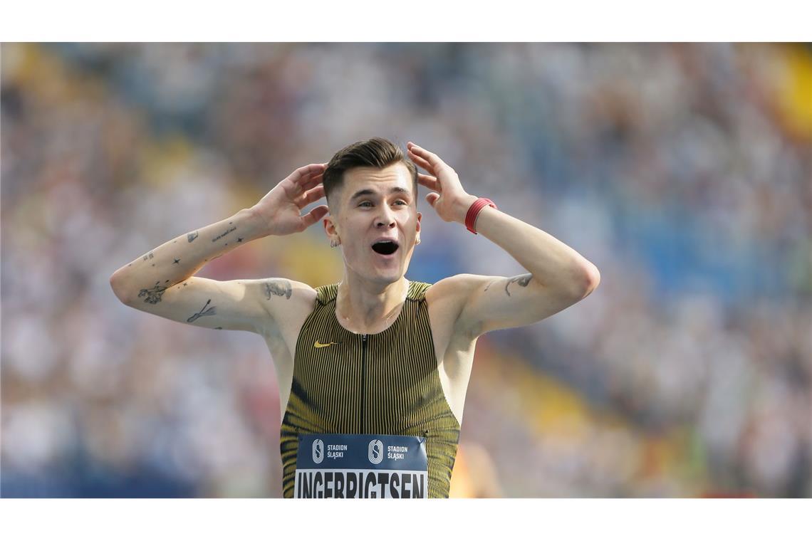 Blieb mehr als drei Sekunden unter dem alten 3000-Meter-Weltrekord: Jakob Ingebrigtsen.