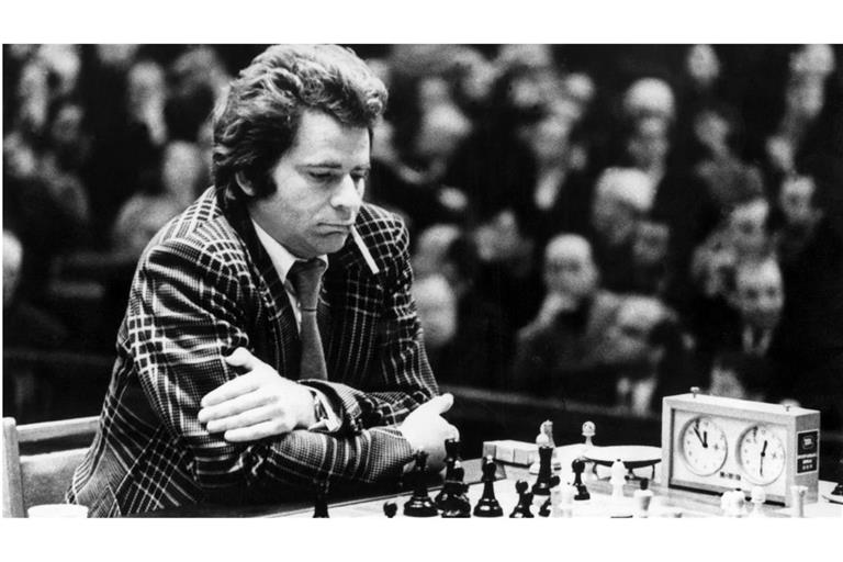 Boris Spasski bei einem Duell 1973.