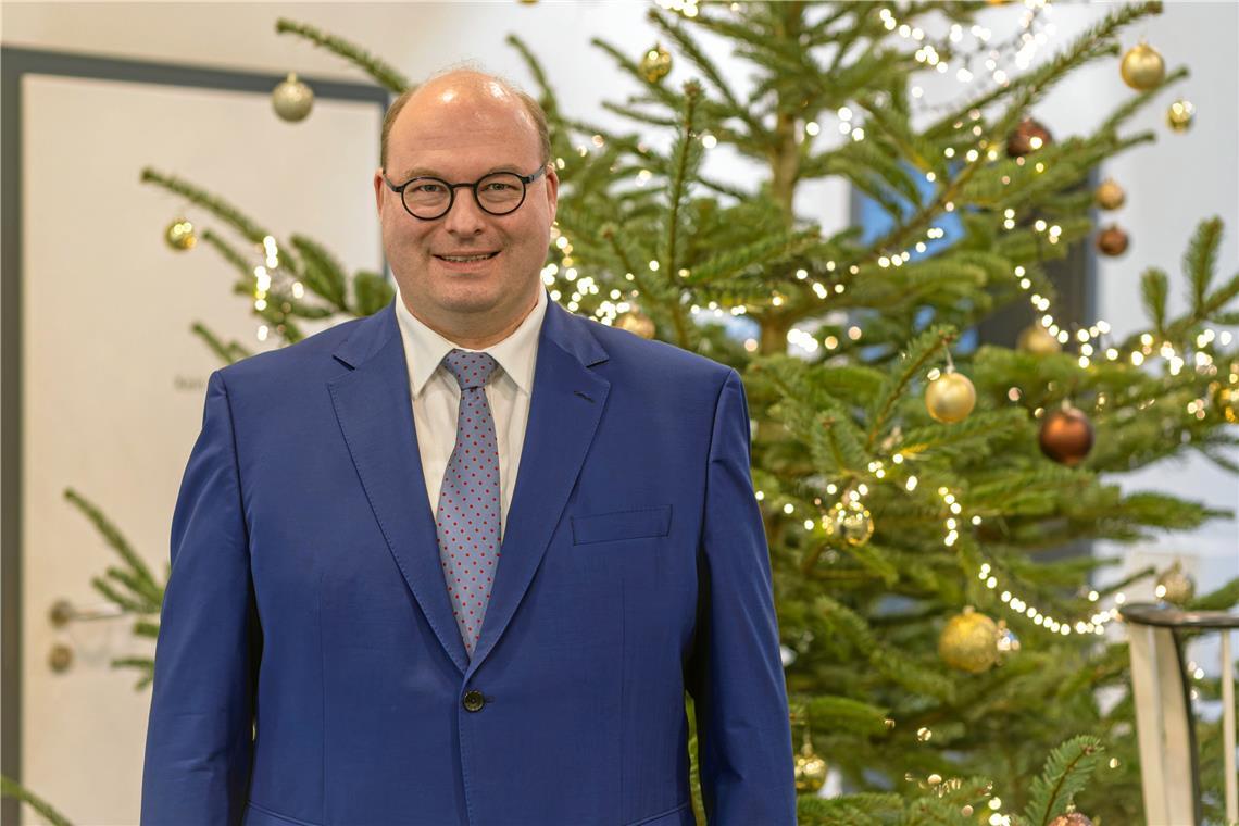 Bürgermeister Armin Mößner blickt zuversichtlich aufs kommende Jahr, auch wenn jede Menge Projekte anstehen. Foto: Stefan Bossow