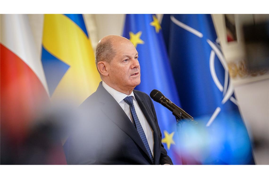 Bundeskanzler Olaf Scholz beim Ostsee-Gipfel in Helsinki