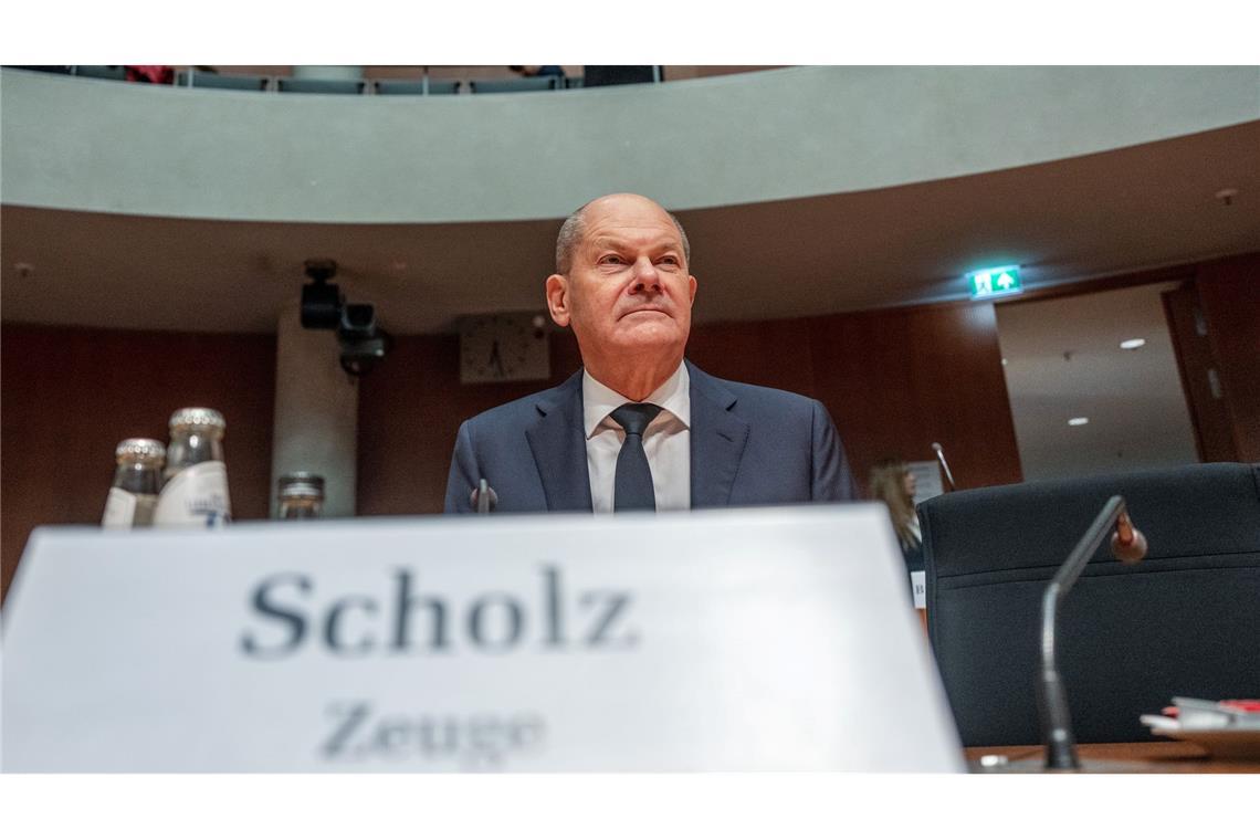 Bundeskanzler Olaf Scholz (SPD) wird im Afghanistan-Untersuchungsausschuss als Zeuge befragt.