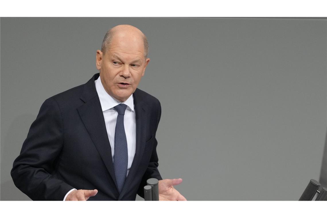 Bundeskanzler Olaf Scholz will am Mittwoch eine Regierungserklärung abgeben.