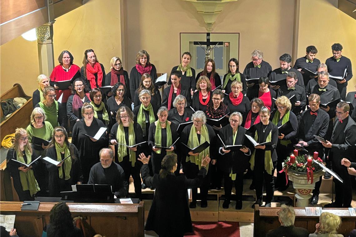 Da Capo vom Liederkranz und die Graber Chöre treten gemeinsam in der Graber Kirche auf. Foto: Liederkranz Murrhardt