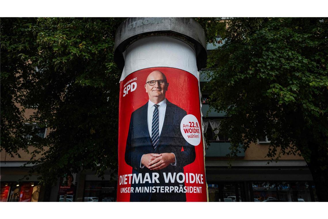 Das Endergebnis steht fest: SPD-Spitzenkandidat Woidke siegt mit der SPD in Brandenburg. Foto: AFP/
JOHN MACDOUGALL