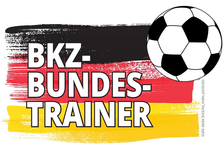 Das Logo der Facebook-Gruppe der BKZ-Bundestrainer in Schwarz-Rot-Gold und mit dem Fußball zeigt, worum es dabei geht.