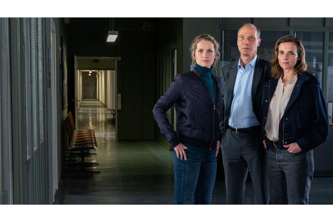 Das „Tatort“-Team aus Dresden: Cornelia Gröschel (Leonie Winkler), Martin Brambach (Peter Michael Schnabel) und Karin Hanczewski (Karin Gorniak, re.).