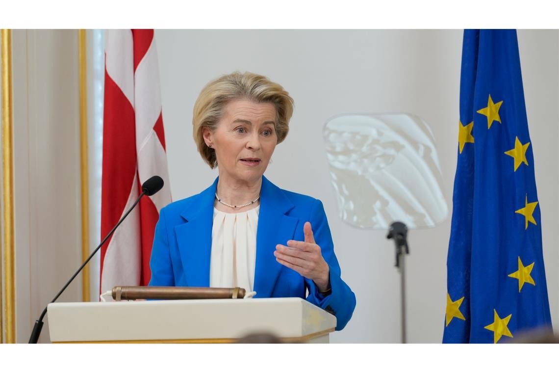 "Das Zeitalter der Einflusssphären und des Machtwettlaufs ist konkret und wahrhaftig zurück": Kommissionspräsidentin Ursula von der Leyen zeichnete am Dienstag bei einer Rede in Kopenhagen ein düsteres Lagebild. (Archivbild)