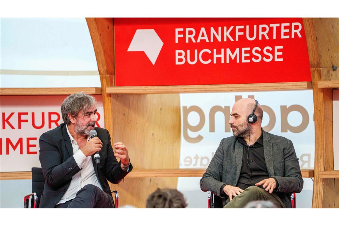 Deniz Yücel und Roberto Saviano sprachen über "Schreiben in illiberalen Zeiten".