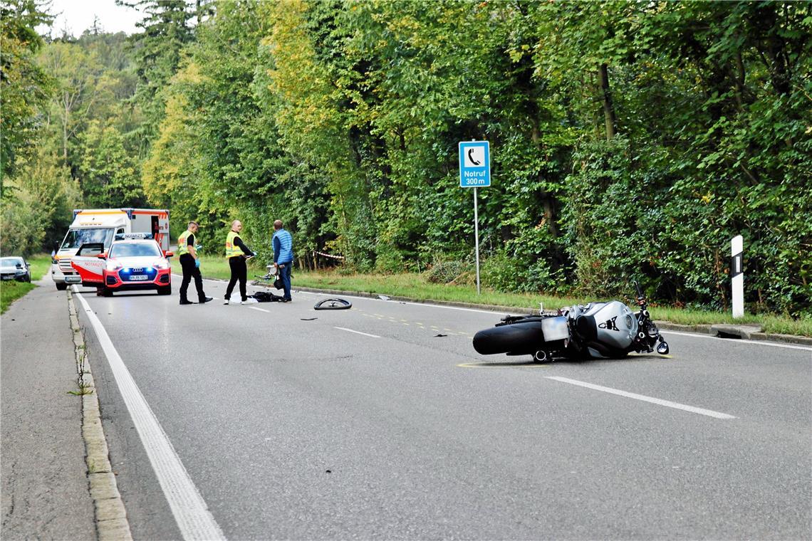 Der 49-jährige Radfahrer starb beim Zusammenstoß mit dem Motorrad. Foto: 7aktuell.de/Kevin Lermer