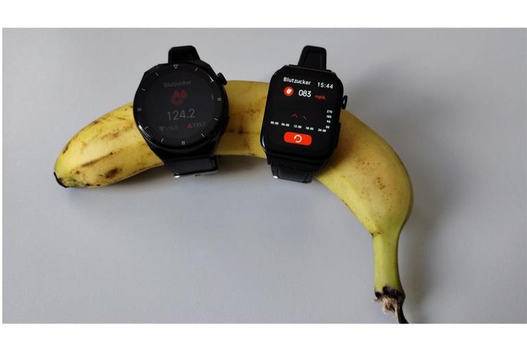 Der Bananen-Test zeigt, dass diese Smartwatches keinen Blutzucker messen, sondern nur vorgegebene Werte anzeigen.