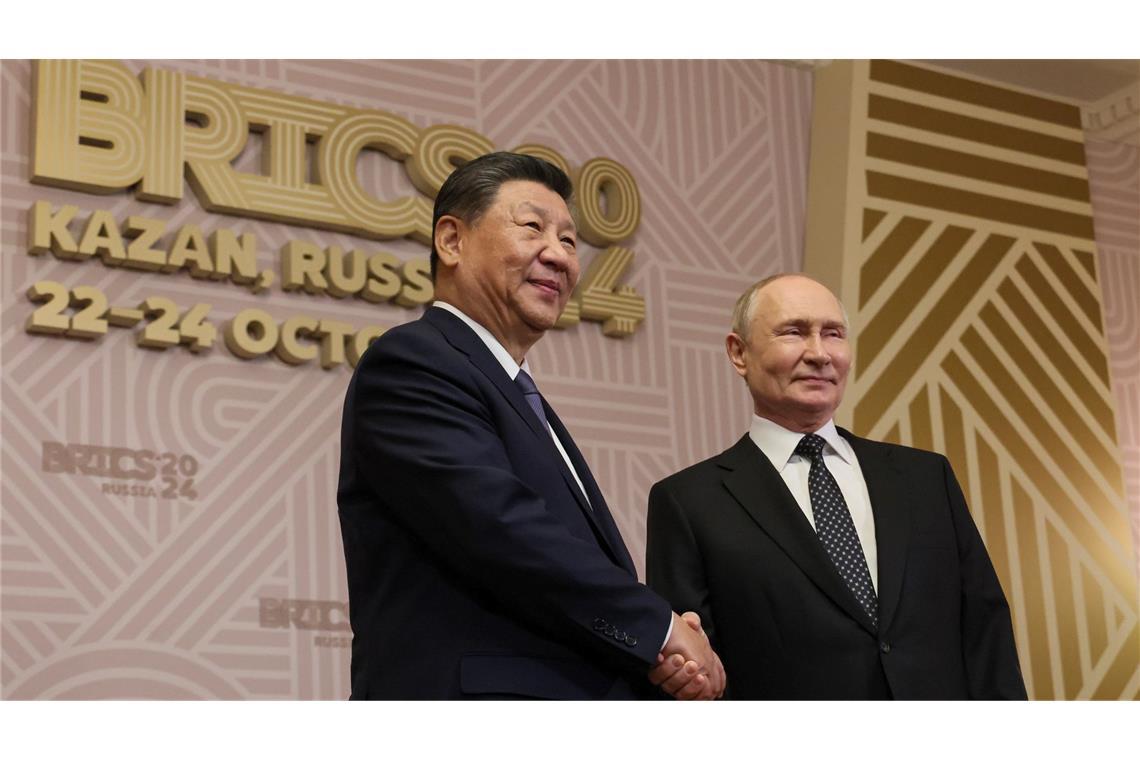 Der Gastgeber und sein wichtigster Gast: Putin mit dem chinesischen Staatschef Xi.