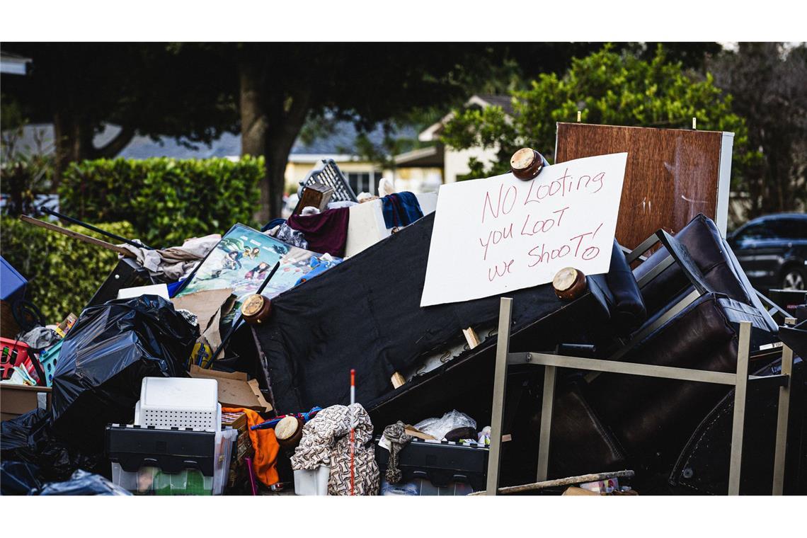 Der Hurrikan hat in Florida viele Menschen über Nacht obdachlos gemacht.