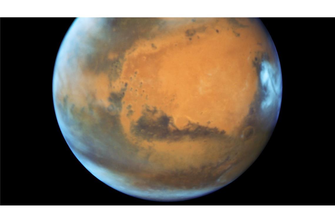 Der rötliche Planet Mars, wie er auf einem Bild des "Hubble"-Weltraumteleskops zu sehen ist. (Archivbild)