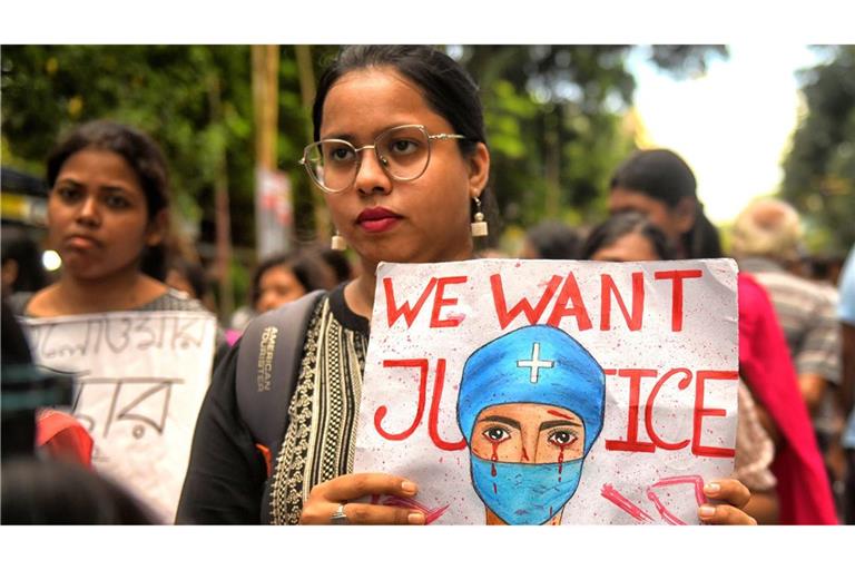 Der Tod einer Ärztin hatte in Indien eine Welle von Protesten ausgelöst.