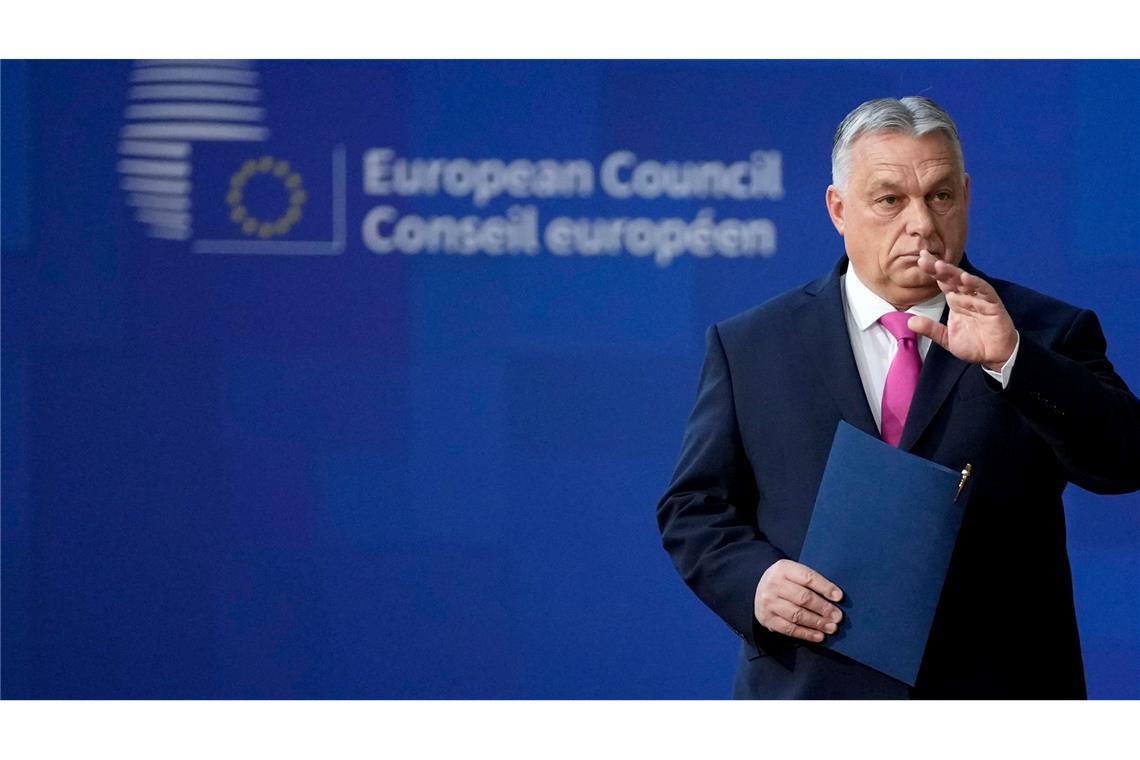 Der ungarische Ministerpräsident Viktor Orban drohte mit einem Veto. (Archivbild)