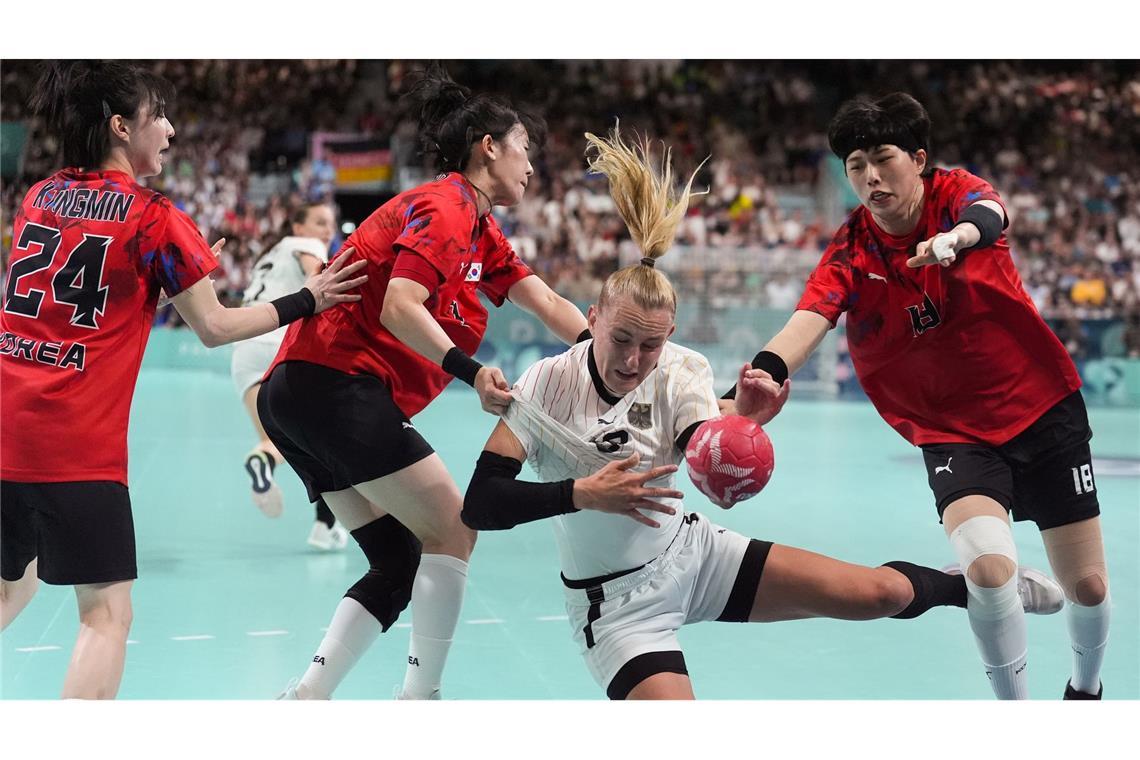 Deutschlands Handballerinnen taten sich gegen Südkorea extrem schwer.