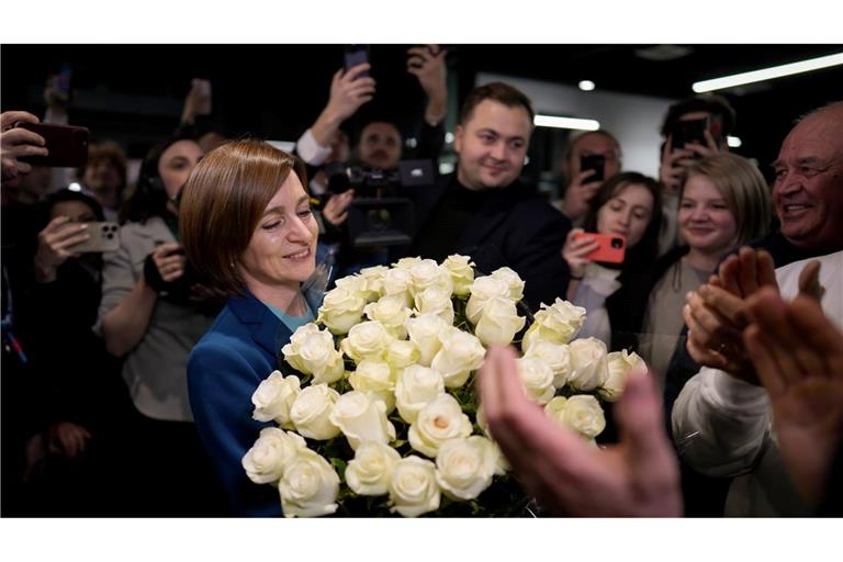 Die amtierende Präsidentin von Moldau, Maia Sandu, hat die Wahl erneut gewonnen.