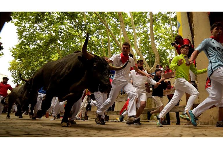 Die berühmteste Stierhatz Spaniens findet in Pamplona statt. (Archivbild)