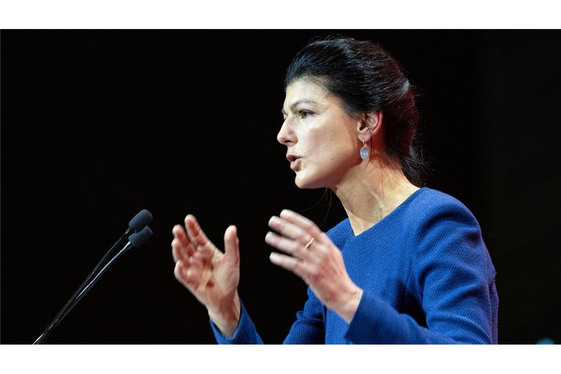 Die BSW-Vorsitzende, Sahra Wagenknecht, spricht von einer "Abwärtsspirale bei der inneren Sicherheit".