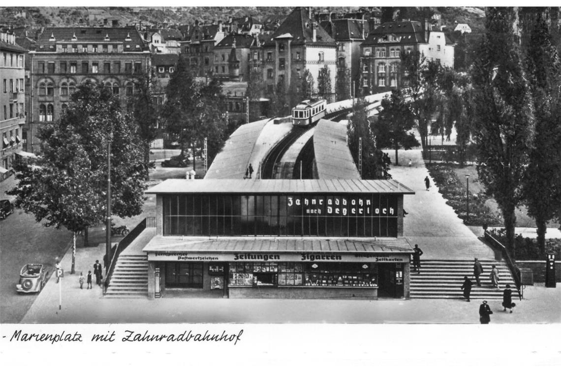 Die erste Talstation am Marienplatz von 1936.