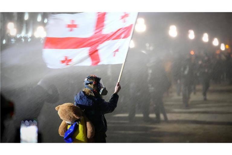 Die gewaltsamen Proteste in Georgien gegen eine Entscheidung der Regierung halten an.