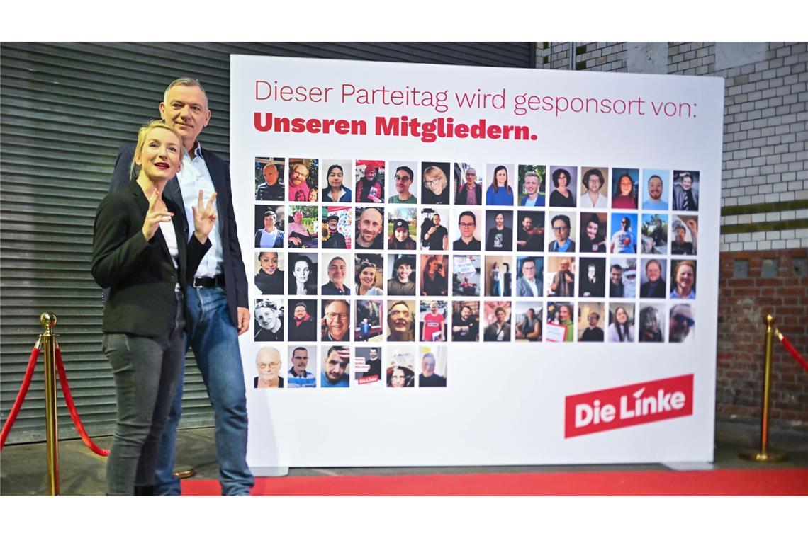 Die Linken-Spitze um Ines Schwerdtner und Jan van Aken gibt sich zuversichtlich über die Wahlchancen der Partei.