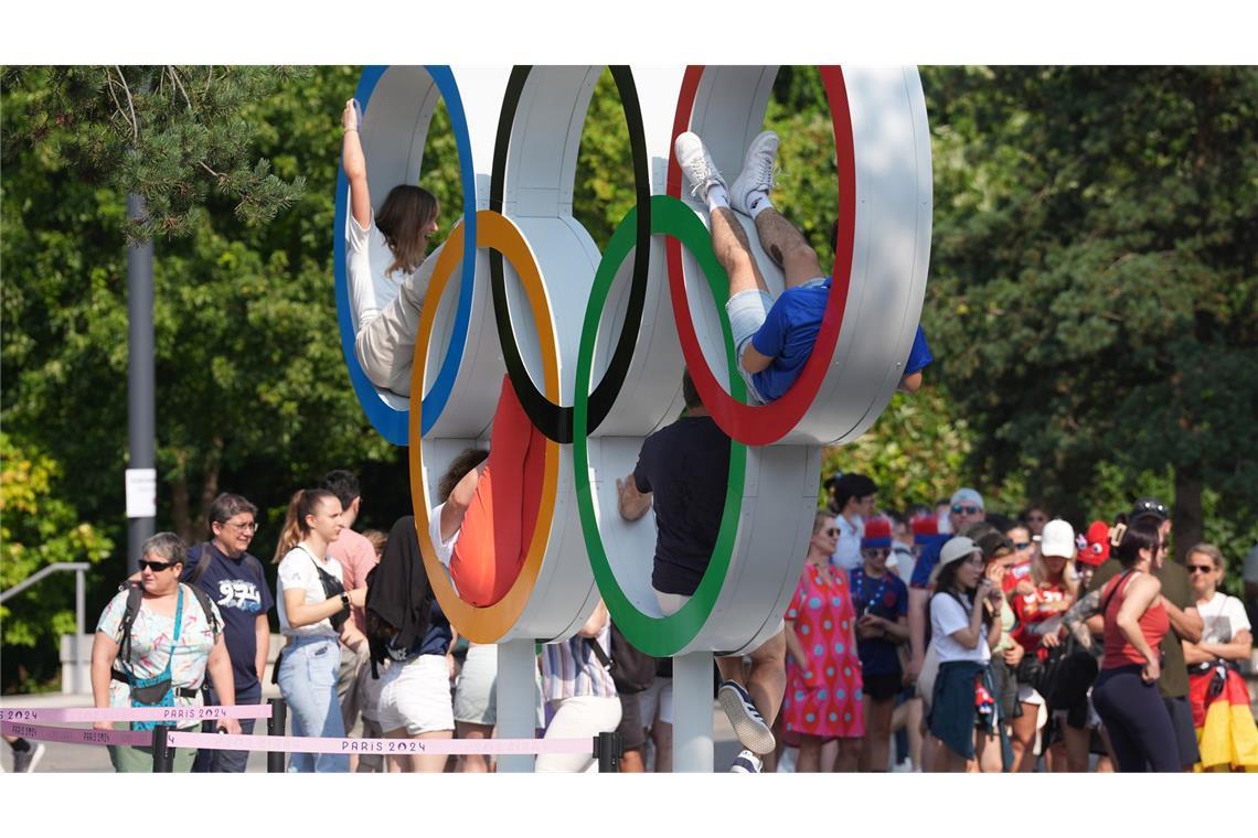 Die olympischen Ringe in Paris