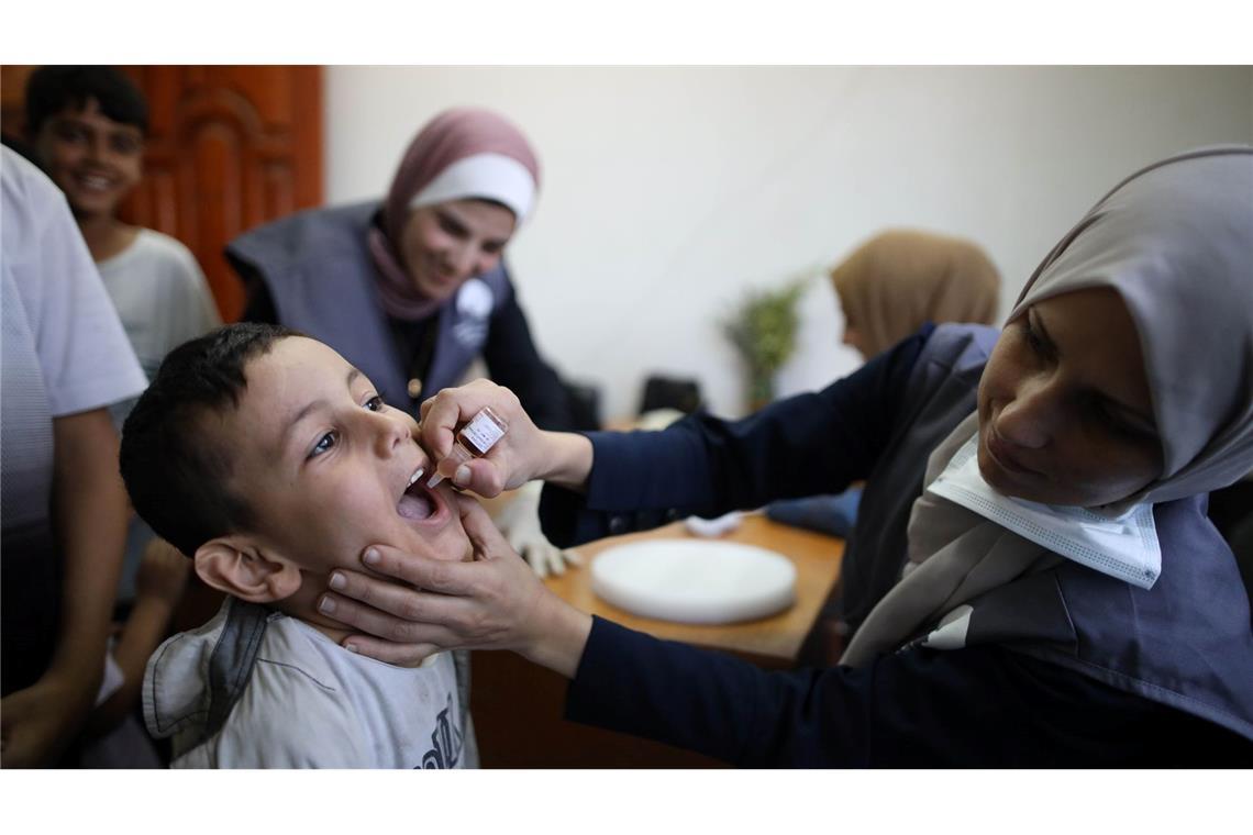 Die Polio-Impfung im Gazastreifen wird fortgesetzt. (Archivbild)