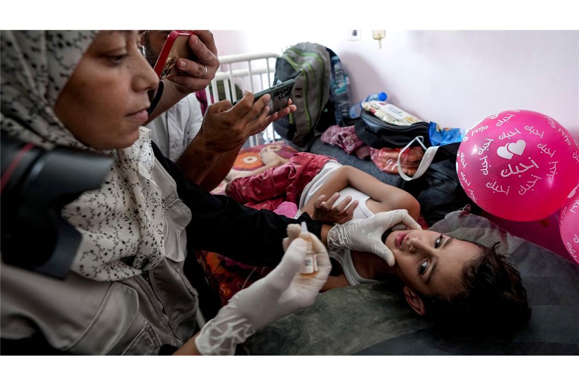 Die Polio-Impfungen in Gaza haben begonnen.