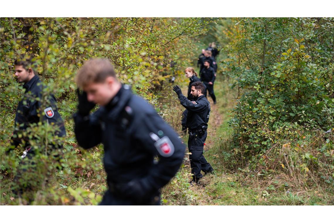 Die Polizei bei der Suche