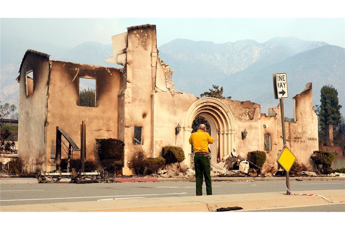 Die Ruinen der eine Kirche in Pasadena.