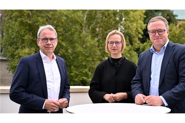 Die Thüringer Parteichefs Georg Maier (SPD), Katja Wolf (BSW) und Mario Voigt (CDU) haben eine Einigung erreicht. (Archivbild)