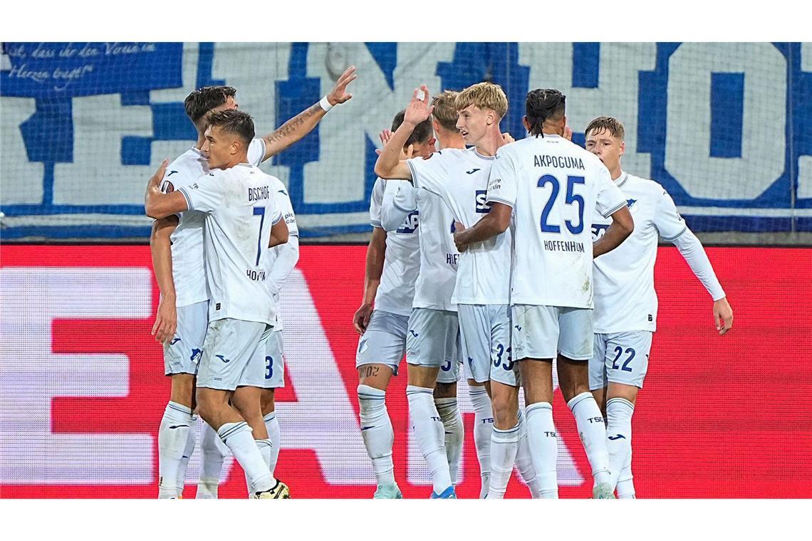 Die TSG 1899 Hoffenheim hat beim Start in die Europa League mit einem späten Ausgleichstor eine weitere Niederlage gerade so verhindert.