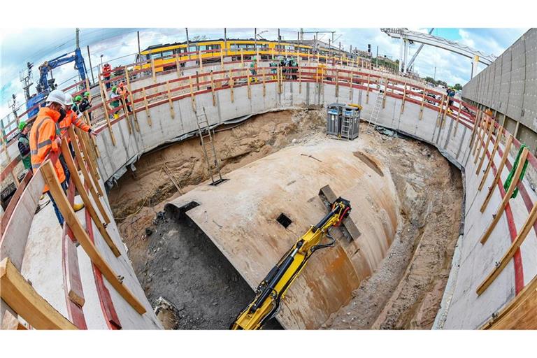 Die Tunnelbohrmaschine „Wilhelmine“ komplett freigelegt und abgebaut worden. (Symbolbild)