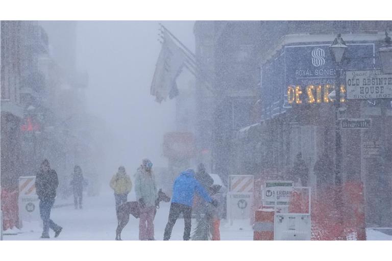 Die US-Südstaaten erleben seltenes Winterwetter.