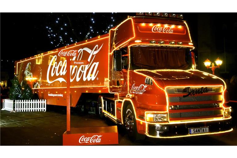 Ein Coca-Cola-Weihnachtstruck 2013 in Großbritannien.