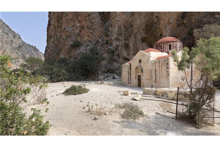 Ein deutscher Tourist hat eine Wanderung zum Kloster Agios Antonius im Westen Kretas nicht überlebt.